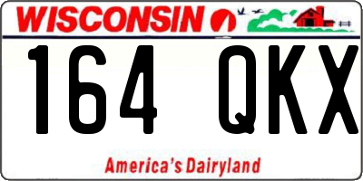 WI license plate 164QKX