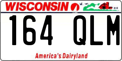 WI license plate 164QLM