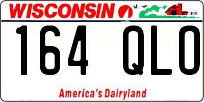 WI license plate 164QLO