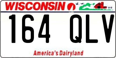 WI license plate 164QLV