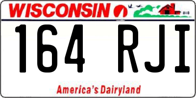 WI license plate 164RJI