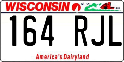 WI license plate 164RJL