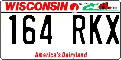 WI license plate 164RKX