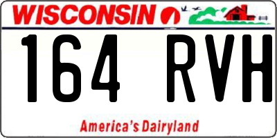 WI license plate 164RVH