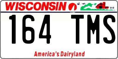 WI license plate 164TMS