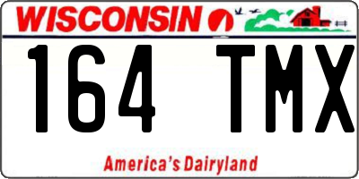 WI license plate 164TMX