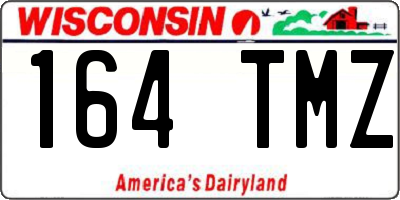 WI license plate 164TMZ