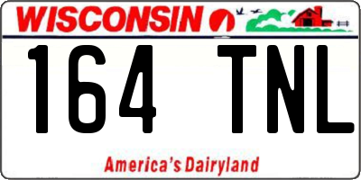 WI license plate 164TNL