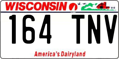 WI license plate 164TNV