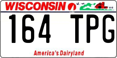WI license plate 164TPG