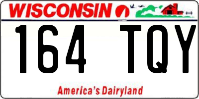 WI license plate 164TQY