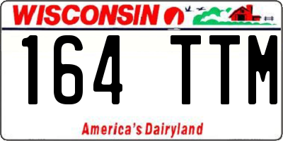 WI license plate 164TTM
