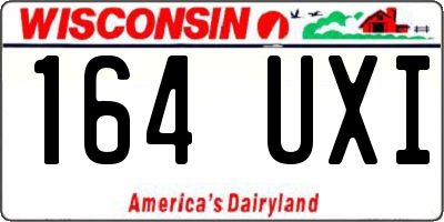 WI license plate 164UXI