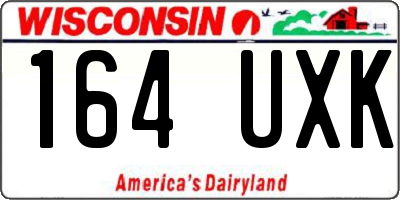 WI license plate 164UXK