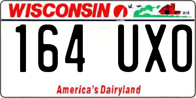 WI license plate 164UXO