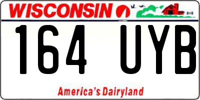 WI license plate 164UYB