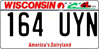 WI license plate 164UYN