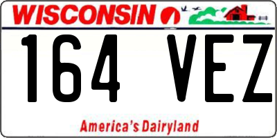 WI license plate 164VEZ