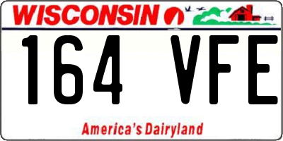 WI license plate 164VFE