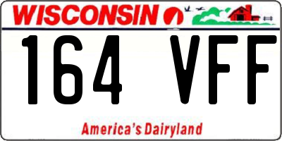 WI license plate 164VFF