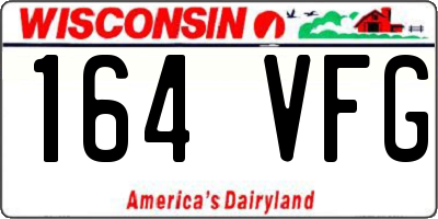 WI license plate 164VFG