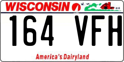 WI license plate 164VFH