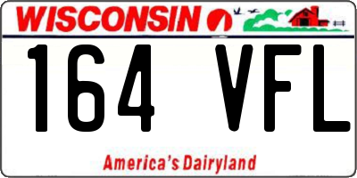 WI license plate 164VFL