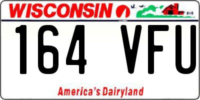 WI license plate 164VFU