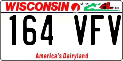 WI license plate 164VFV