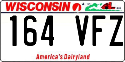 WI license plate 164VFZ