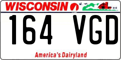 WI license plate 164VGD