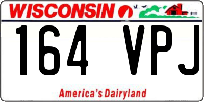 WI license plate 164VPJ