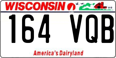 WI license plate 164VQB