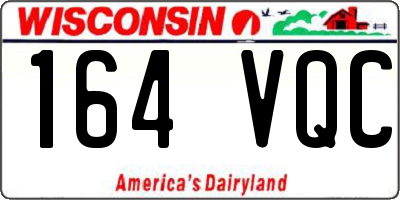WI license plate 164VQC