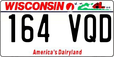 WI license plate 164VQD