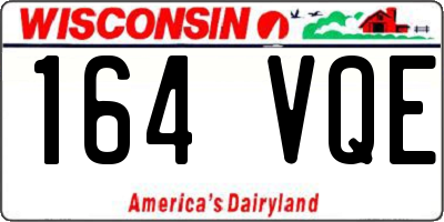 WI license plate 164VQE