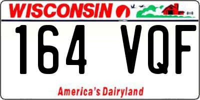 WI license plate 164VQF