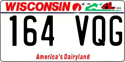 WI license plate 164VQG