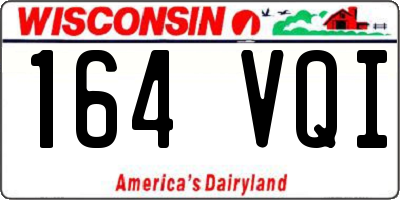 WI license plate 164VQI