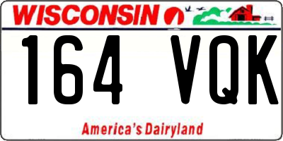 WI license plate 164VQK