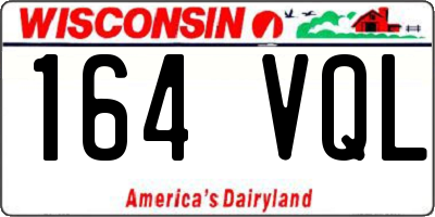 WI license plate 164VQL