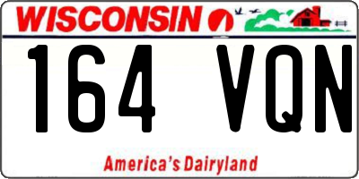 WI license plate 164VQN
