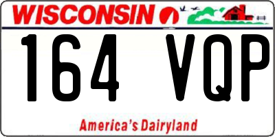 WI license plate 164VQP