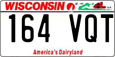 WI license plate 164VQT