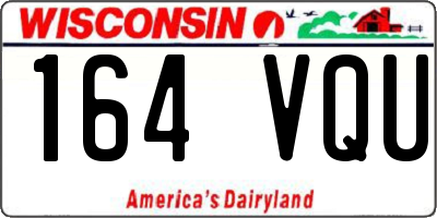WI license plate 164VQU
