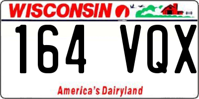 WI license plate 164VQX