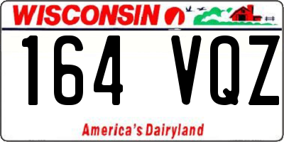 WI license plate 164VQZ
