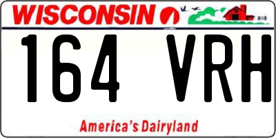 WI license plate 164VRH
