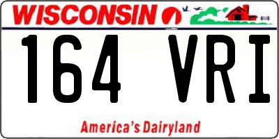 WI license plate 164VRI