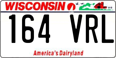 WI license plate 164VRL